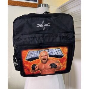 Vtg WCW/NWO Wrestling Bill Goldberg Back Pack 1998 Bag‎ With Water Bottle Holder
